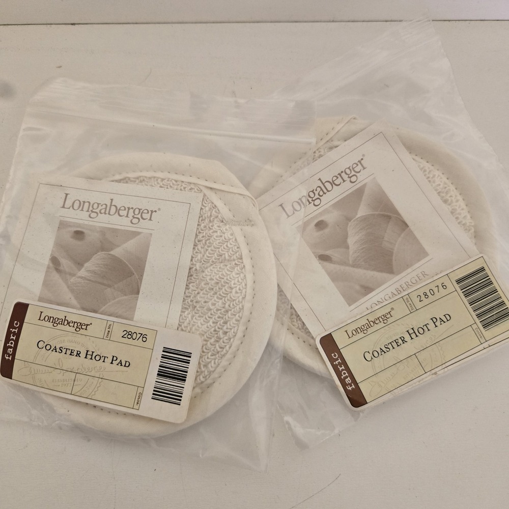 2pc LONGABERGER Coaster Hot Pad For Basket Or‎ Pottery Protective Pad 28076 NEW